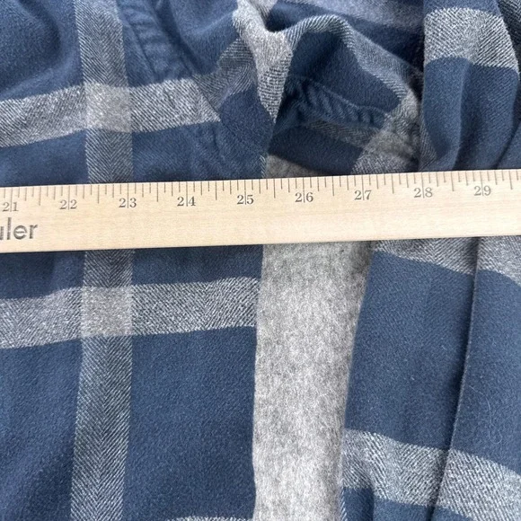 Polo Ralph Lauren Ski Camp Shirt Mens Large Blue Gray Plaid Flannel  Long Sleeve - Picture 7 of 9